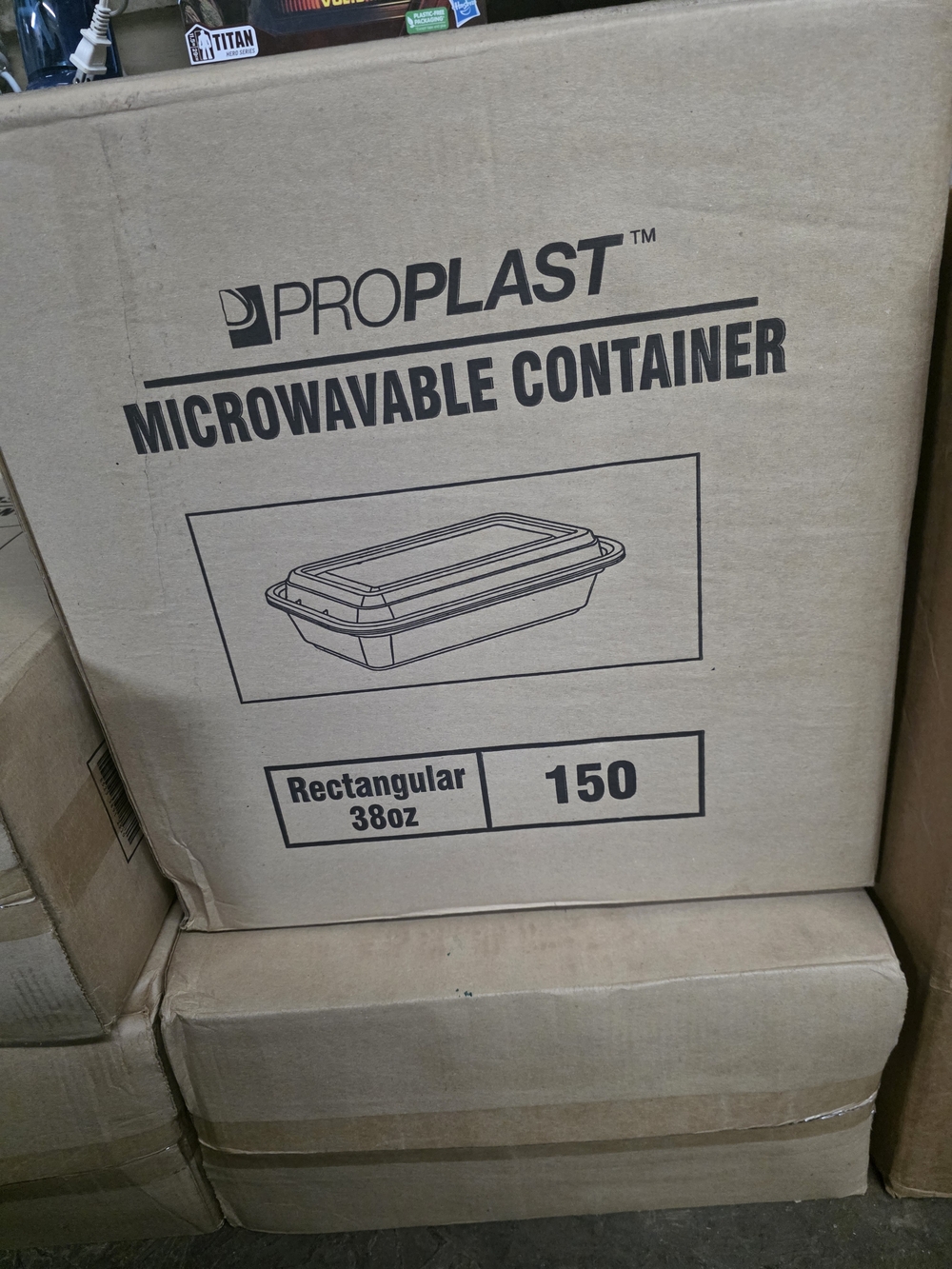 ProPlast Microwavable Container - Brown/Beige